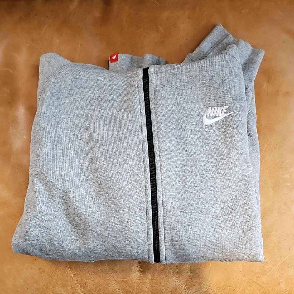 Nike Heather Gray Full-Zip Hoodie
